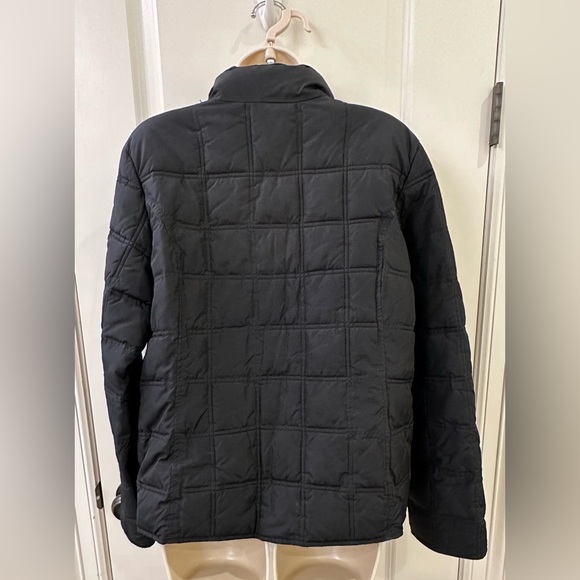 Gap Vintage Black Puffer Jacket Coat Size L Zipper Snap Buttons Heavyweight - Picture 8 of 14